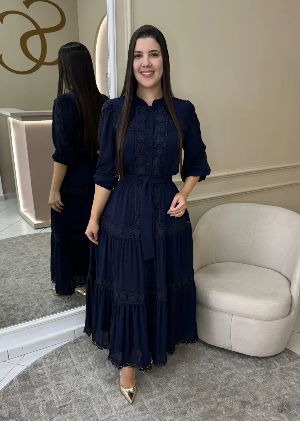 1345 | Vestido Diana - Azul Noite