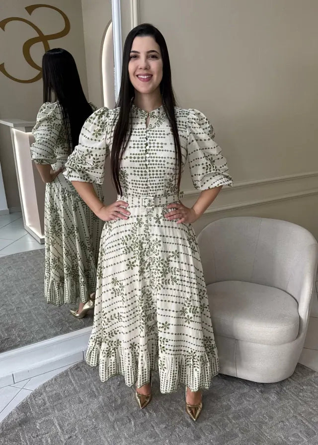 1319 | Vestido Luna - Verde Oliva