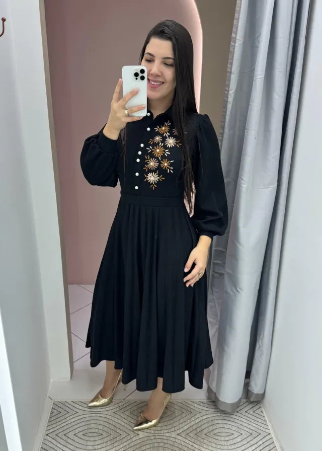 1332 | Vestido Bruna - Estampa Florida