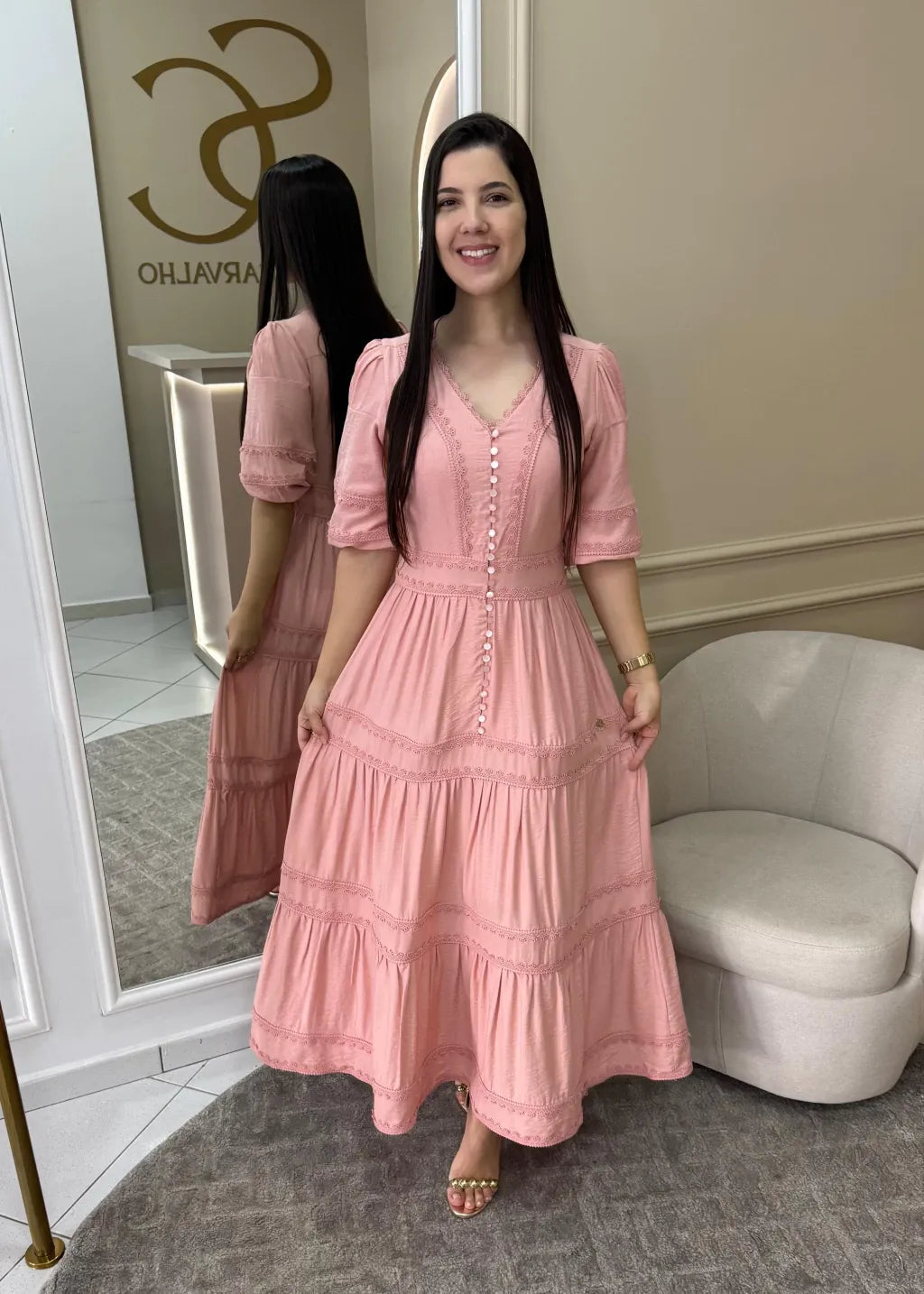 1239 | Vestido Iara - Rosa Seco