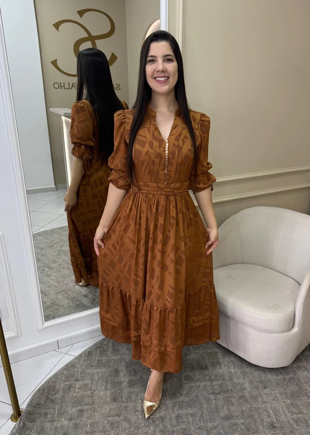 1243 | Vestido Tess - Terra Cota