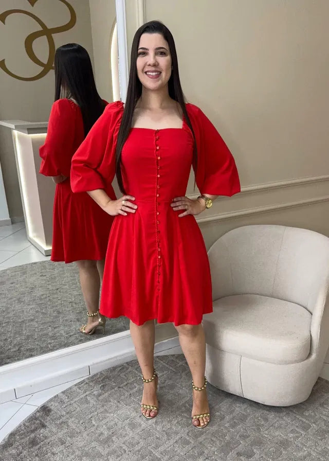 1333 | Vestido Joana - Vermelho