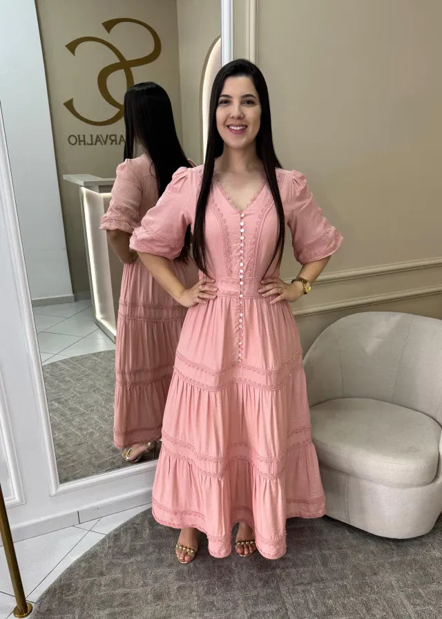 1239 | Vestido Iara - Rosa Seco