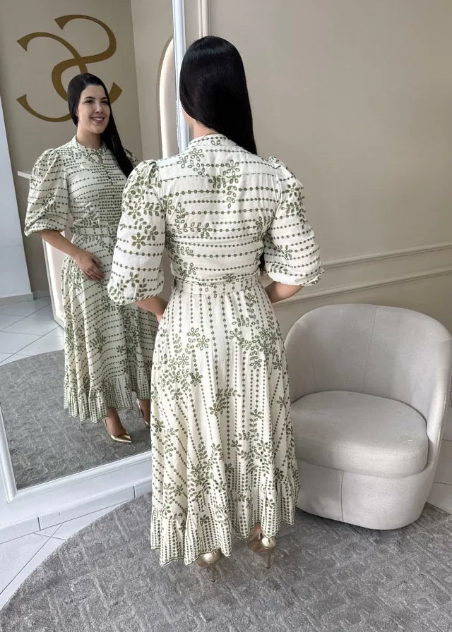 1319 | Vestido Luna - Verde Oliva