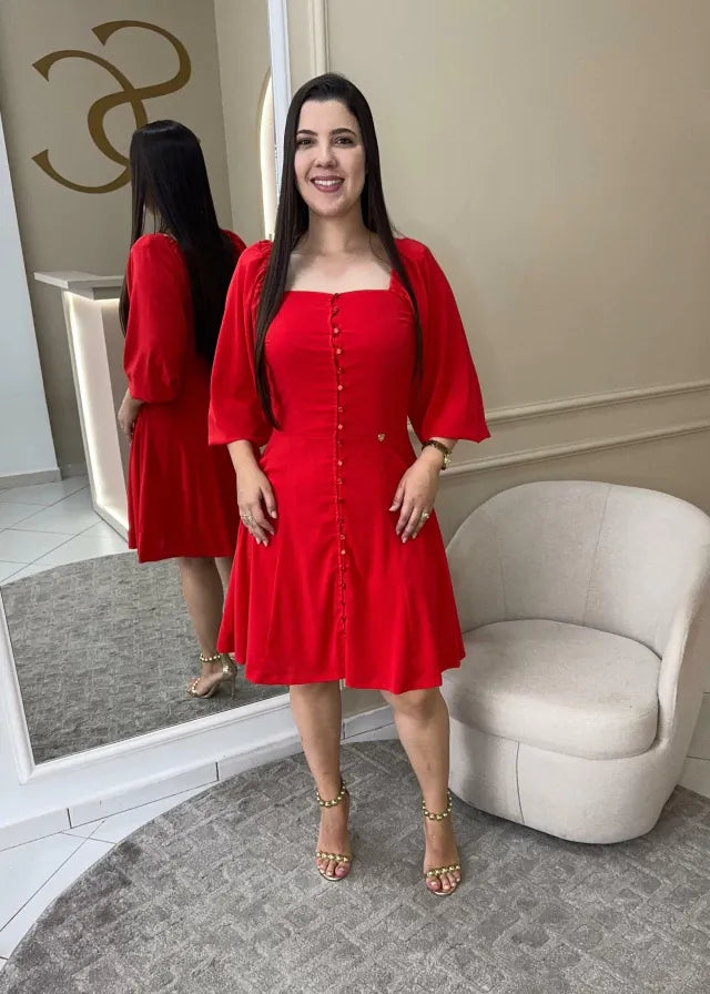 1333 | Vestido Joana - Vermelho