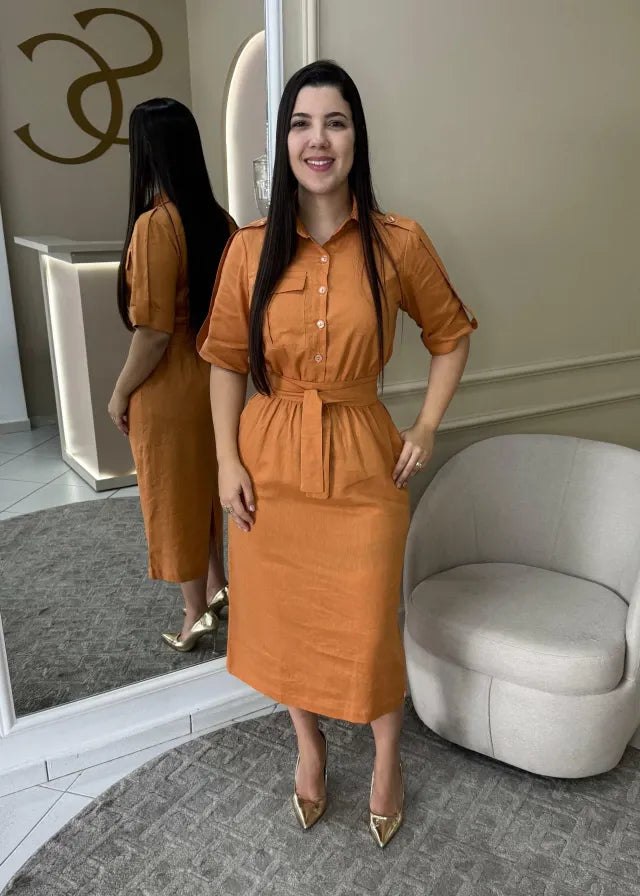 1290 | Vestido Sislene - Terra Cota