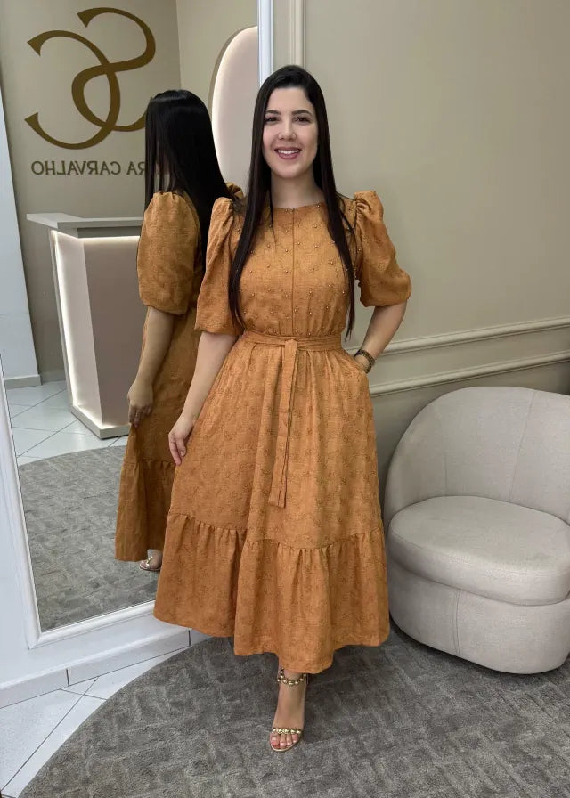 1306 | Vestido Milena - Terra Cota
