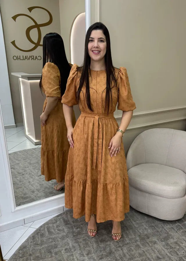 1306 | Vestido Milena - Terra Cota
