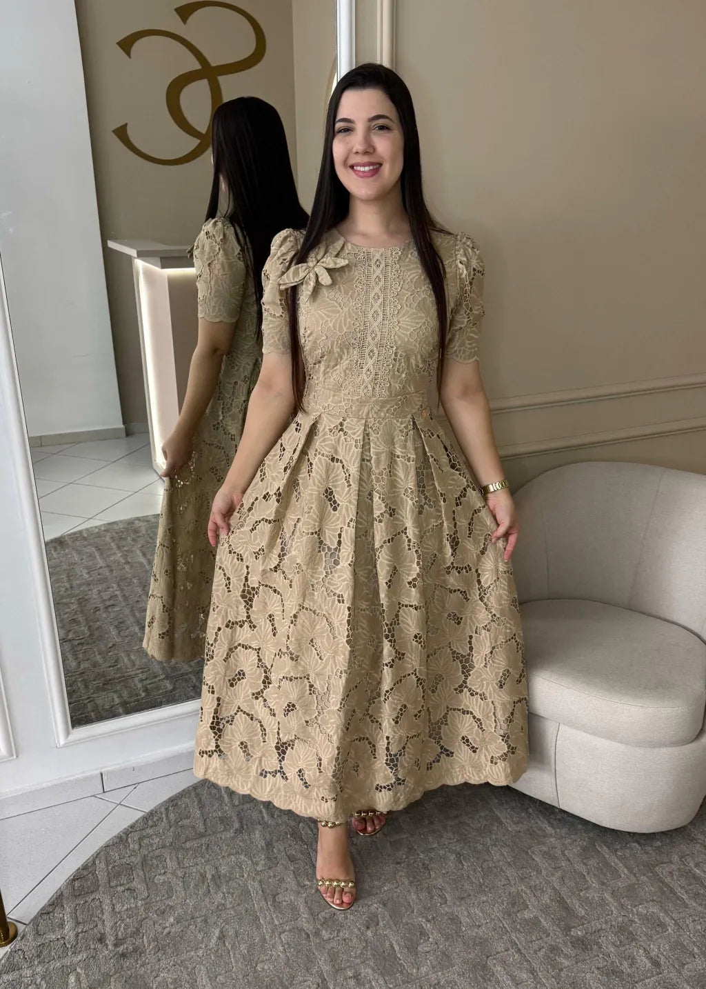 1266 | Vestido Eriene - Bege