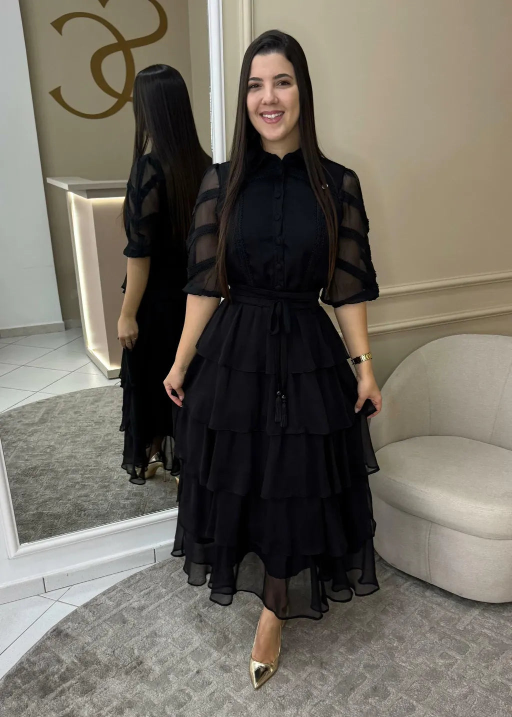 1333 | Vestido Giulia - Preto