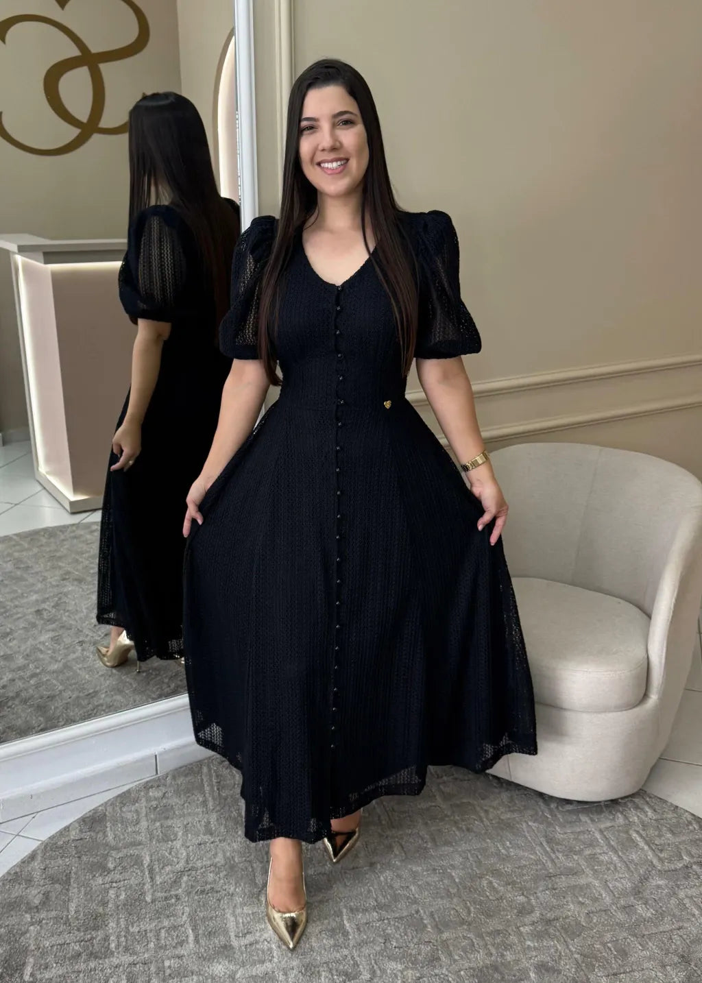 1358 | Vestido Suzana - Preto