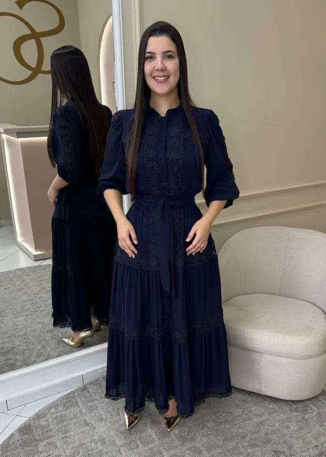 1345 | Vestido Diana - Azul Noite