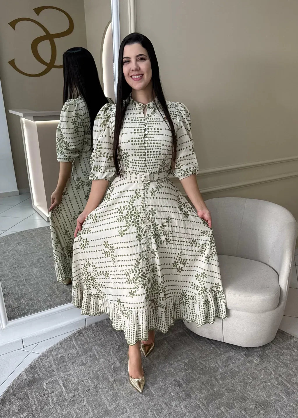 1319 | Vestido Luna - Verde Oliva