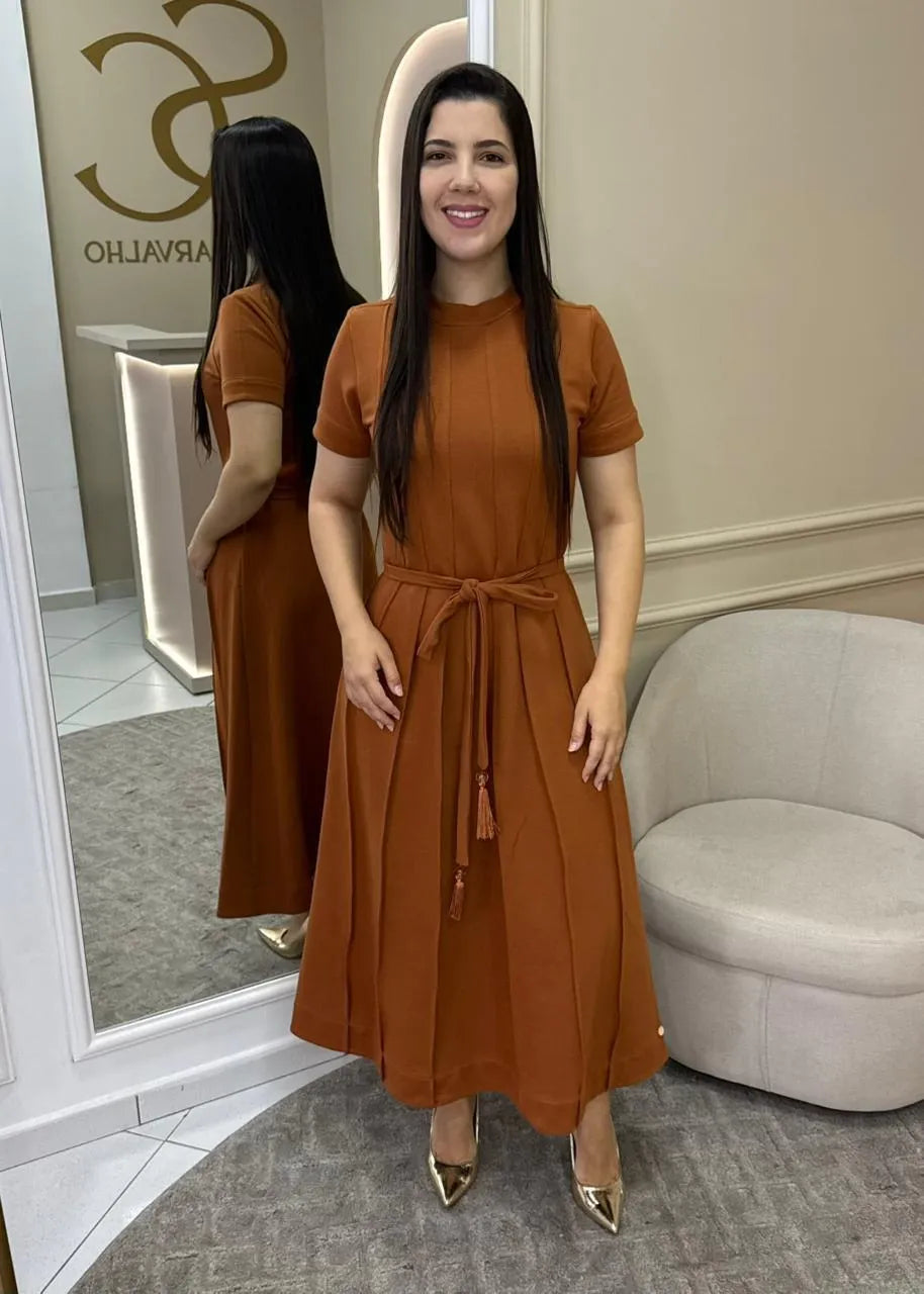1275 | Vestido Suzana - Terra Cota