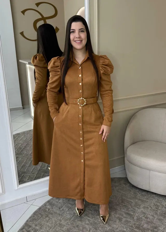 1331 | Vestido Manuela - Marrom