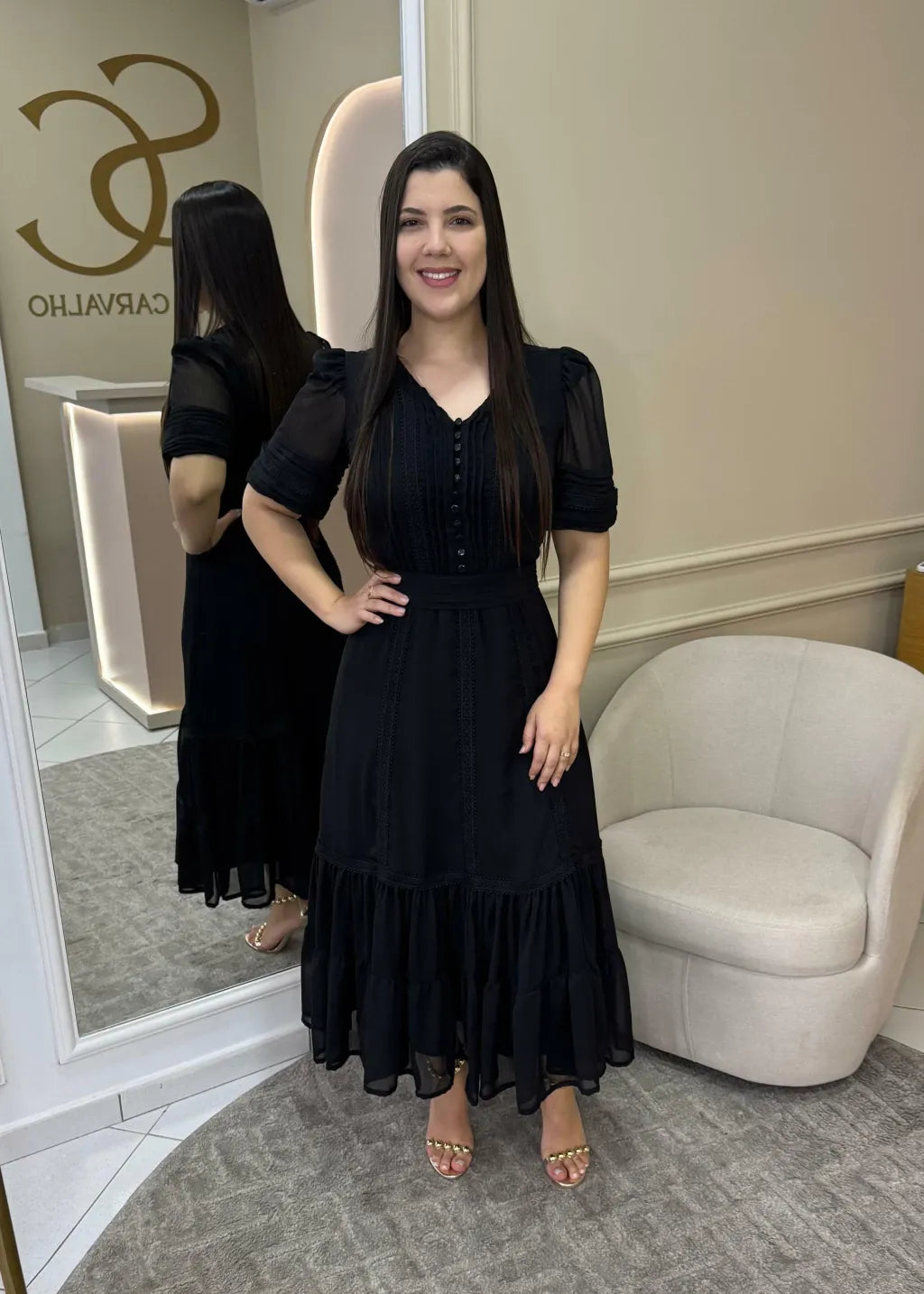 1321 | Vestido Eriene - Preto
