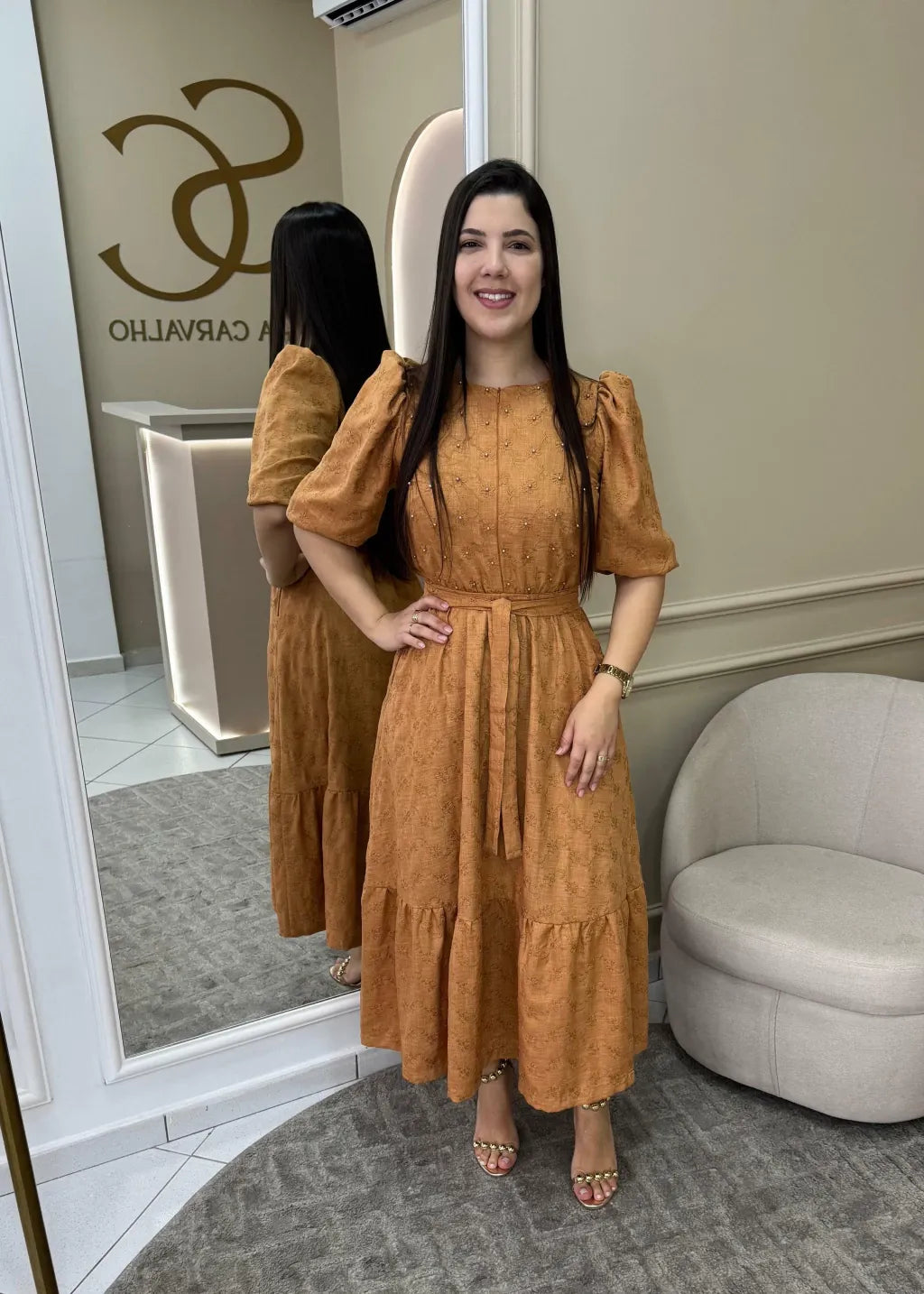 1306 | Vestido Milena - Terra Cota