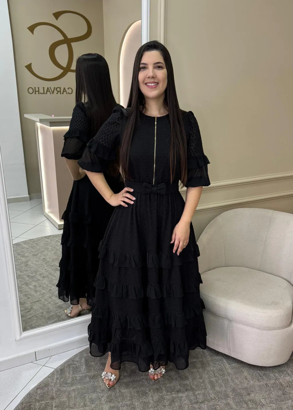 1220 | Vestido Fabiana - Preto