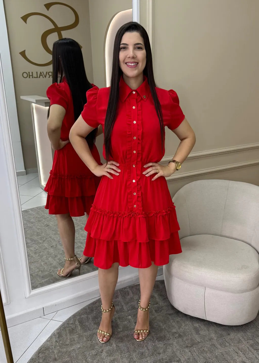 1276 | Vestido Lavinia - Vermelho