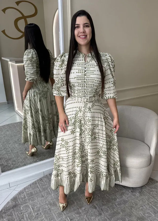 1319 | Vestido Luna - Verde Oliva