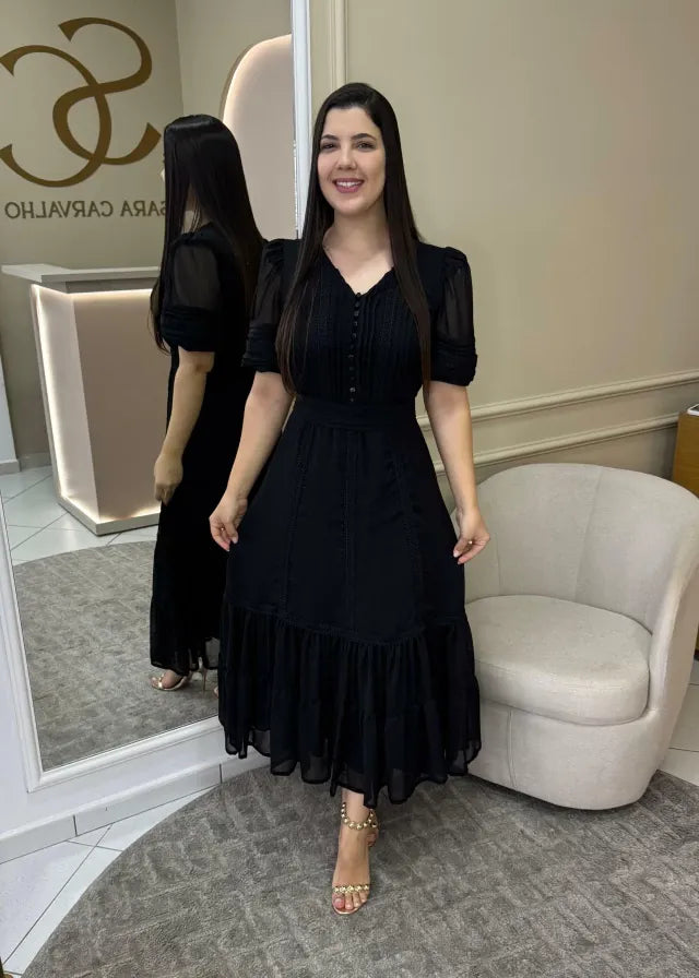 1321 | Vestido Eriene - Preto