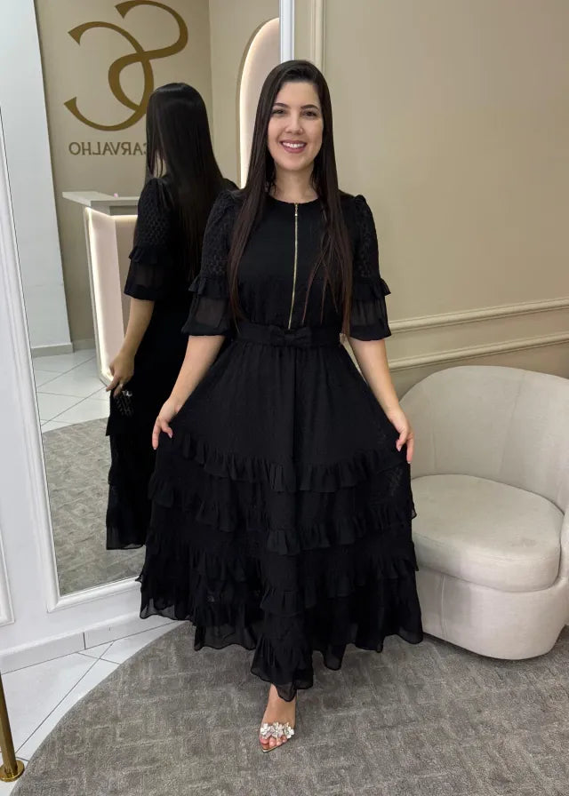 1220 | Vestido Fabiana - Preto