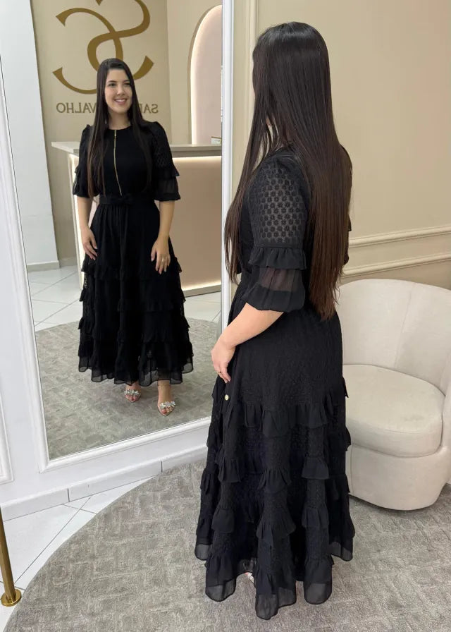 1220 | Vestido Fabiana - Preto