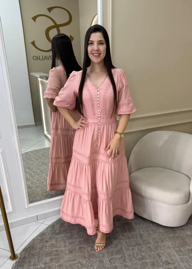 1239 | Vestido Iara - Rosa Seco