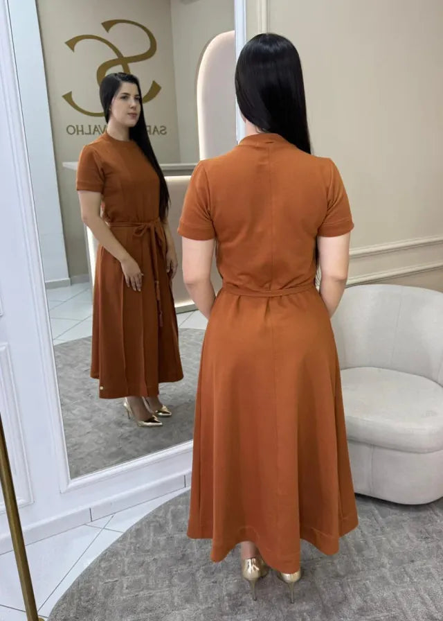 1275 | Vestido Suzana - Terra Cota