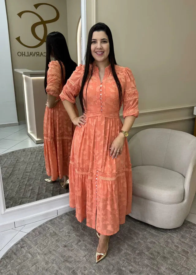 1319 | Vestido Samara - Tangerina