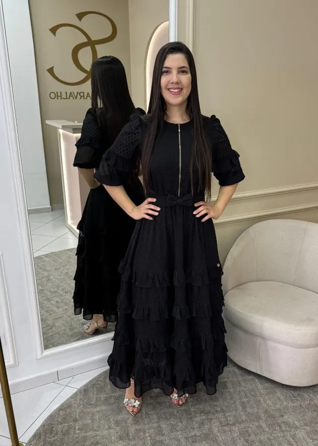 1220 | Vestido Fabiana - Preto