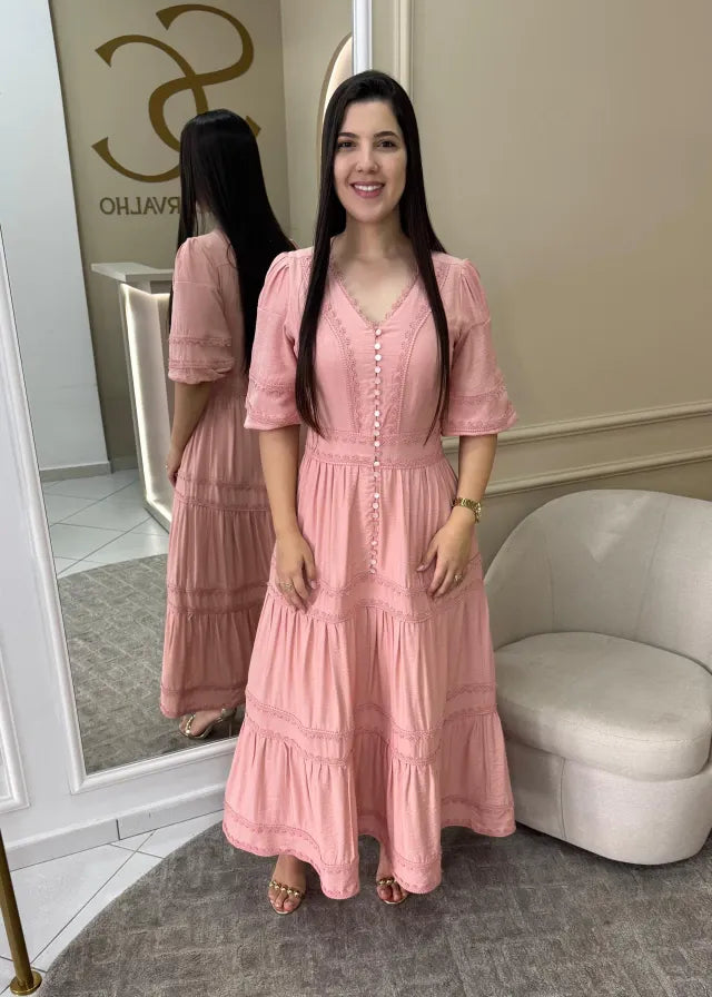 1239 | Vestido Iara - Rosa Seco