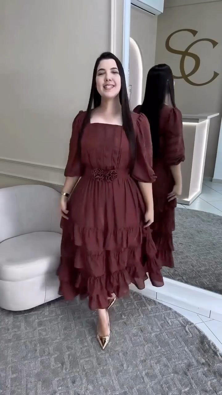 1363 | Vestido Samara - Marrom